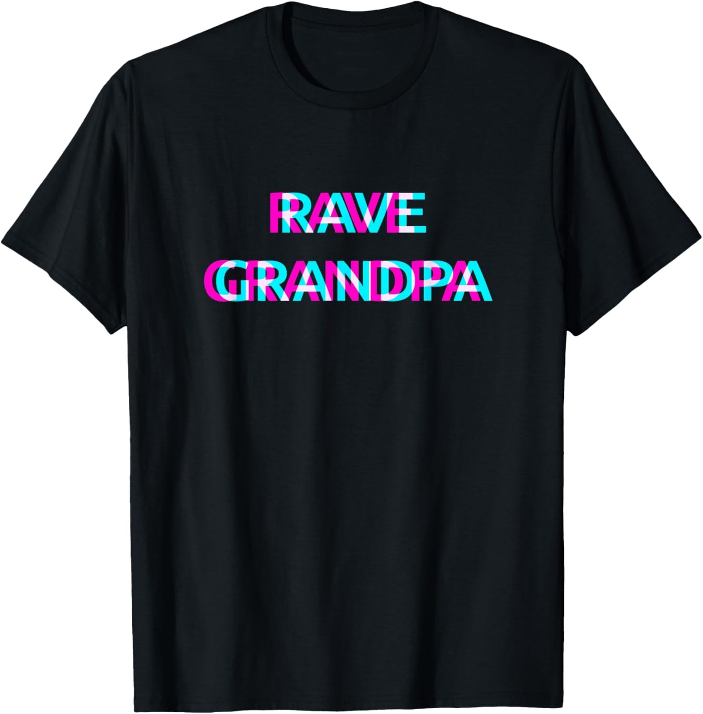 Rave Grandpa Techno EDM Music Festival Party Raver T-Shirt - T-Shirt | Black