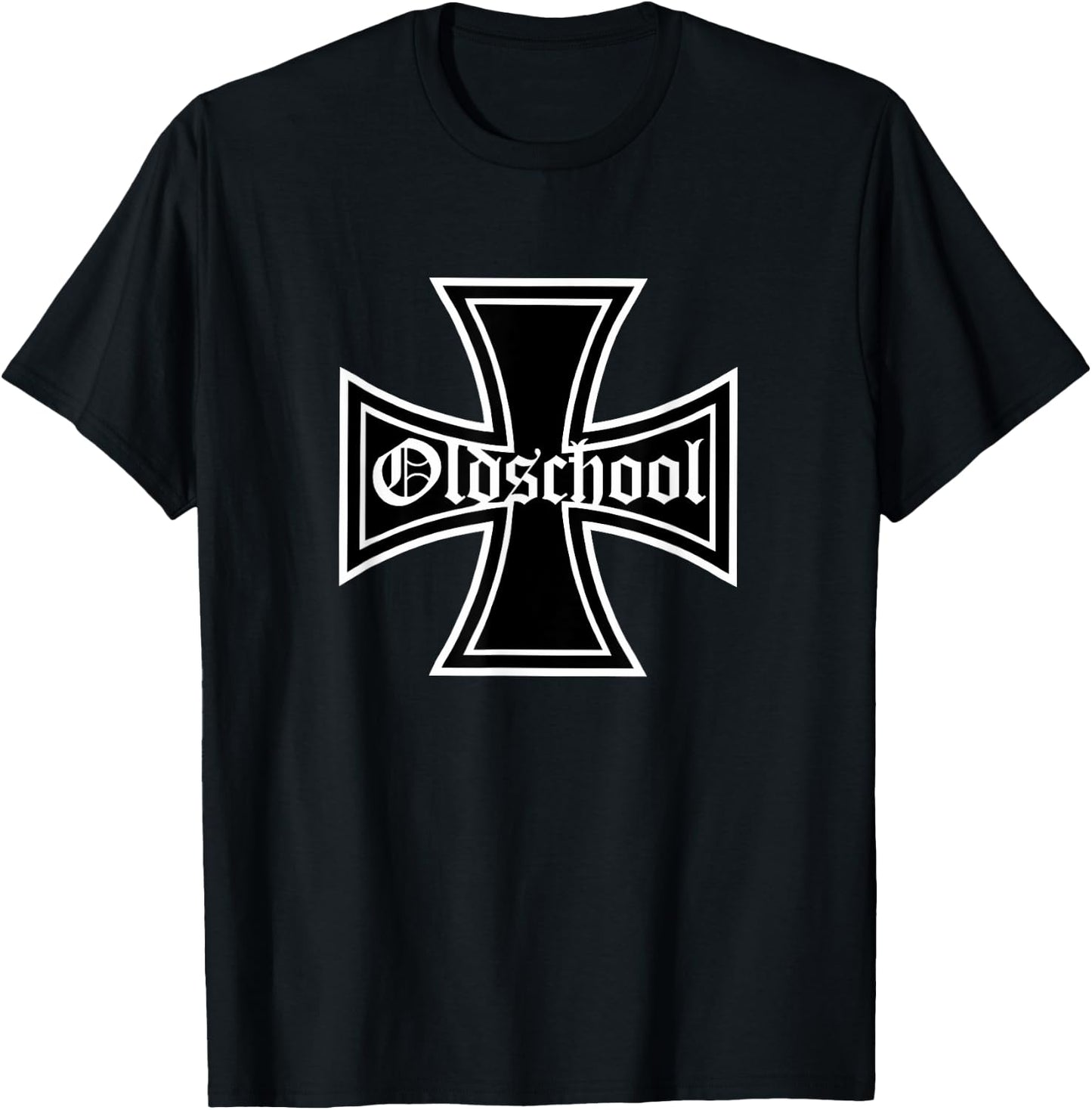 Iron Cross Oldschool Biker T-Shirt - T-Shirt | Black