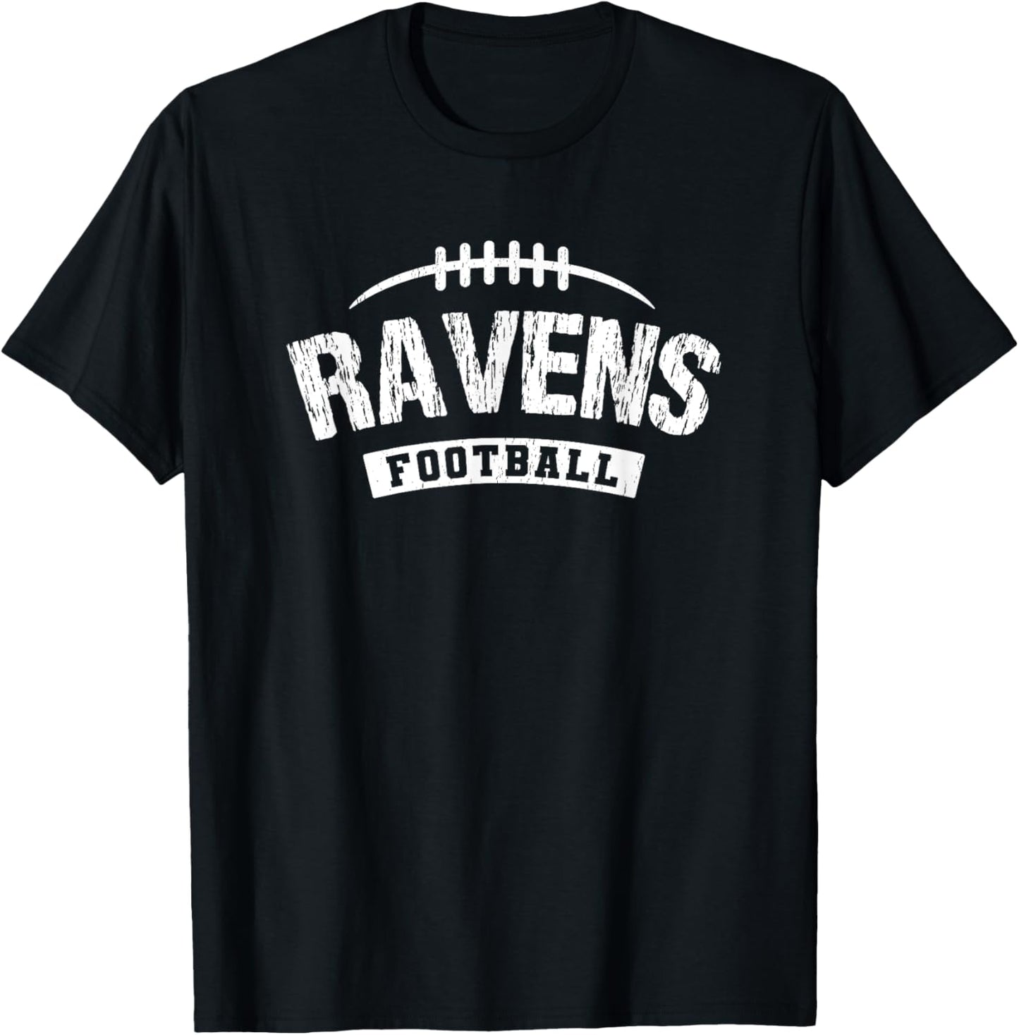 Ravens South Football Distressed HS T-Shirt - T-Shirt | Black