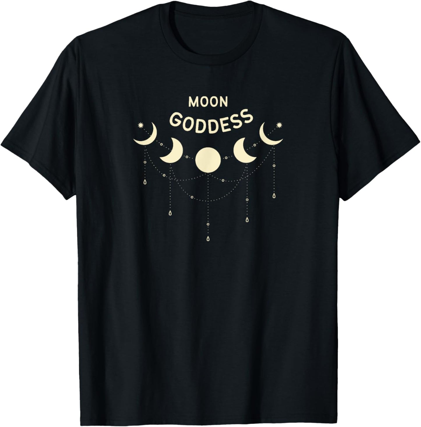 Moon Goddess Full Moon Phases Pagan Wiccan Cheeky Witch T-Shirt - T-Shirt | Black