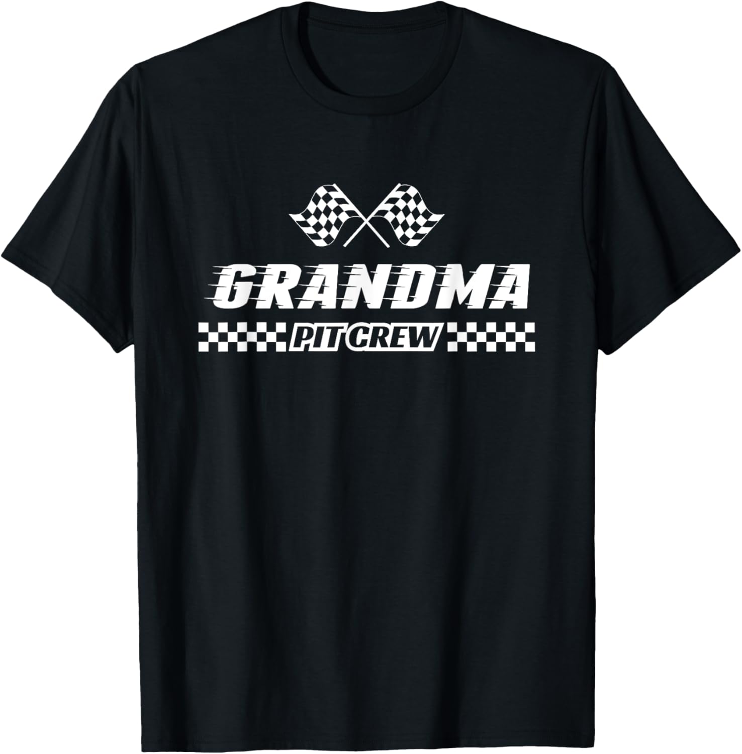 Pit Crew Grandma Birthday Costume For Race Car Parties T-Shirt - T-Shirt | Black