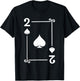 Playing Cards Costume - 2 Spades Card - Two Card T-Shirt - T-Shirt | Black