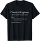 Chemical Engineering Apparel Funny Chemical Engineer Definition - Men's -Adults Black Short Sleeve Classic Fit Collarless - Small T-Shirt - T-Shirt | Black