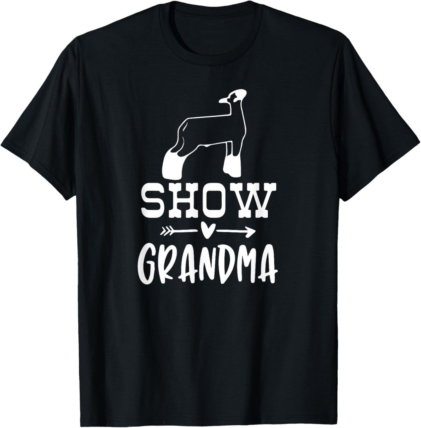 Show Lamp Grandma Sheep Show Grandma T-Shirt - T-Shirt | Black