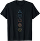 Pastel Hue Platonic Solids - Sacred Geometry T-Shirt - T-Shirt | Black