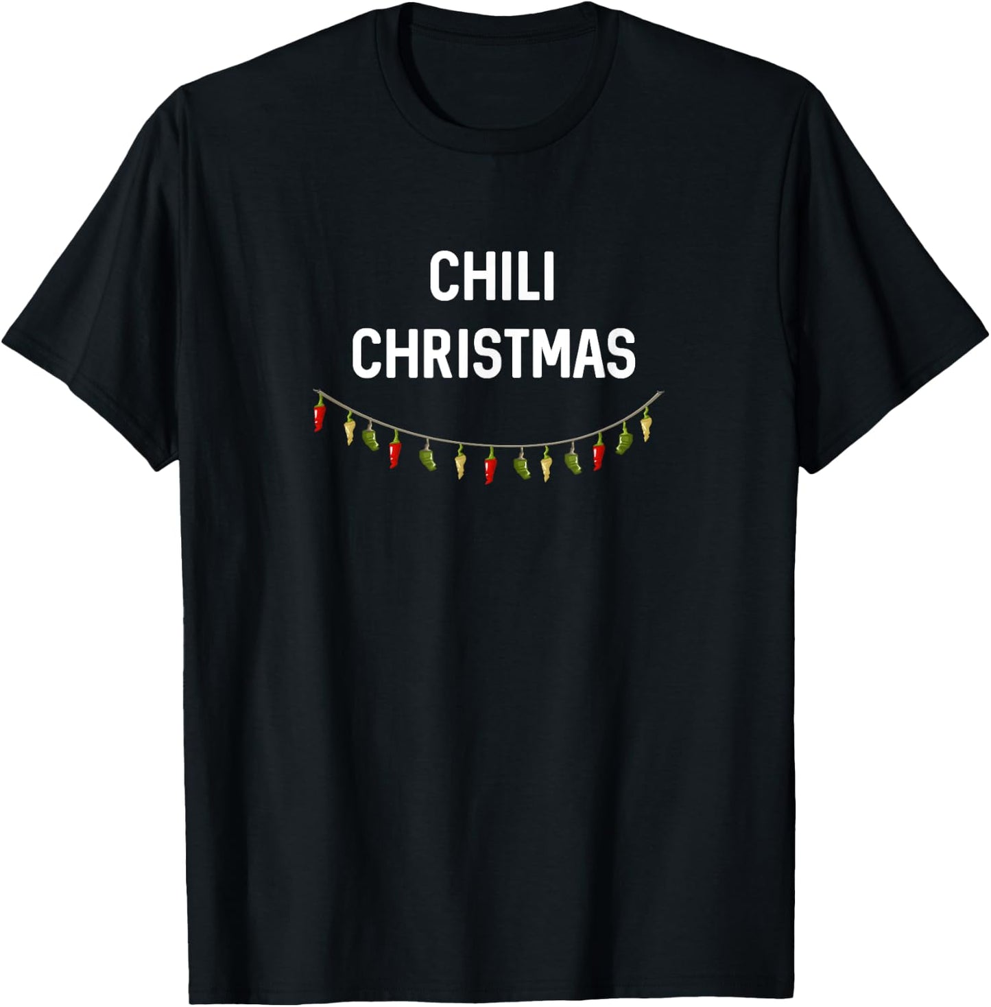 Pepper Chili Christmas Gift Shirt - Chili Christmas T-Shirt - T-Shirt | Black