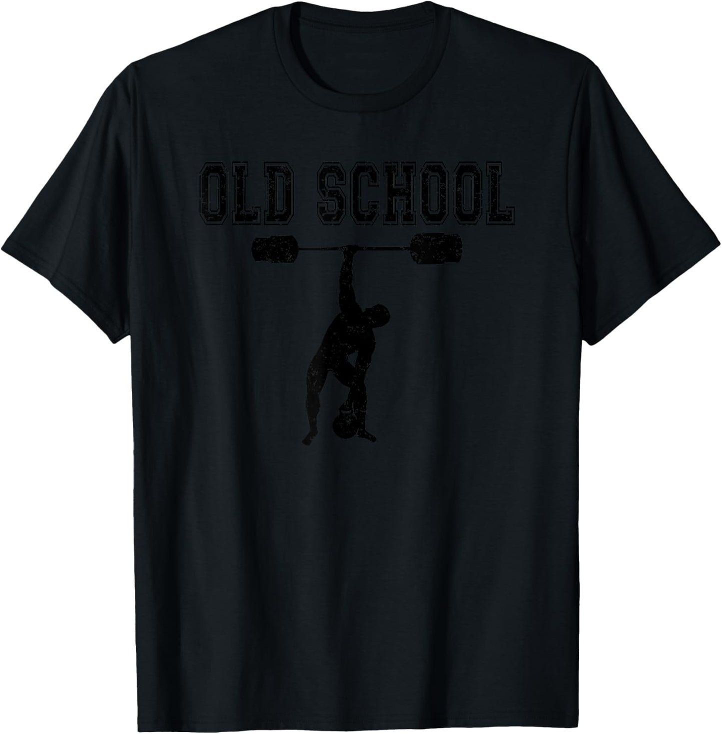 Old School Weightlifting T-Shirt - T-Shirt | Black
