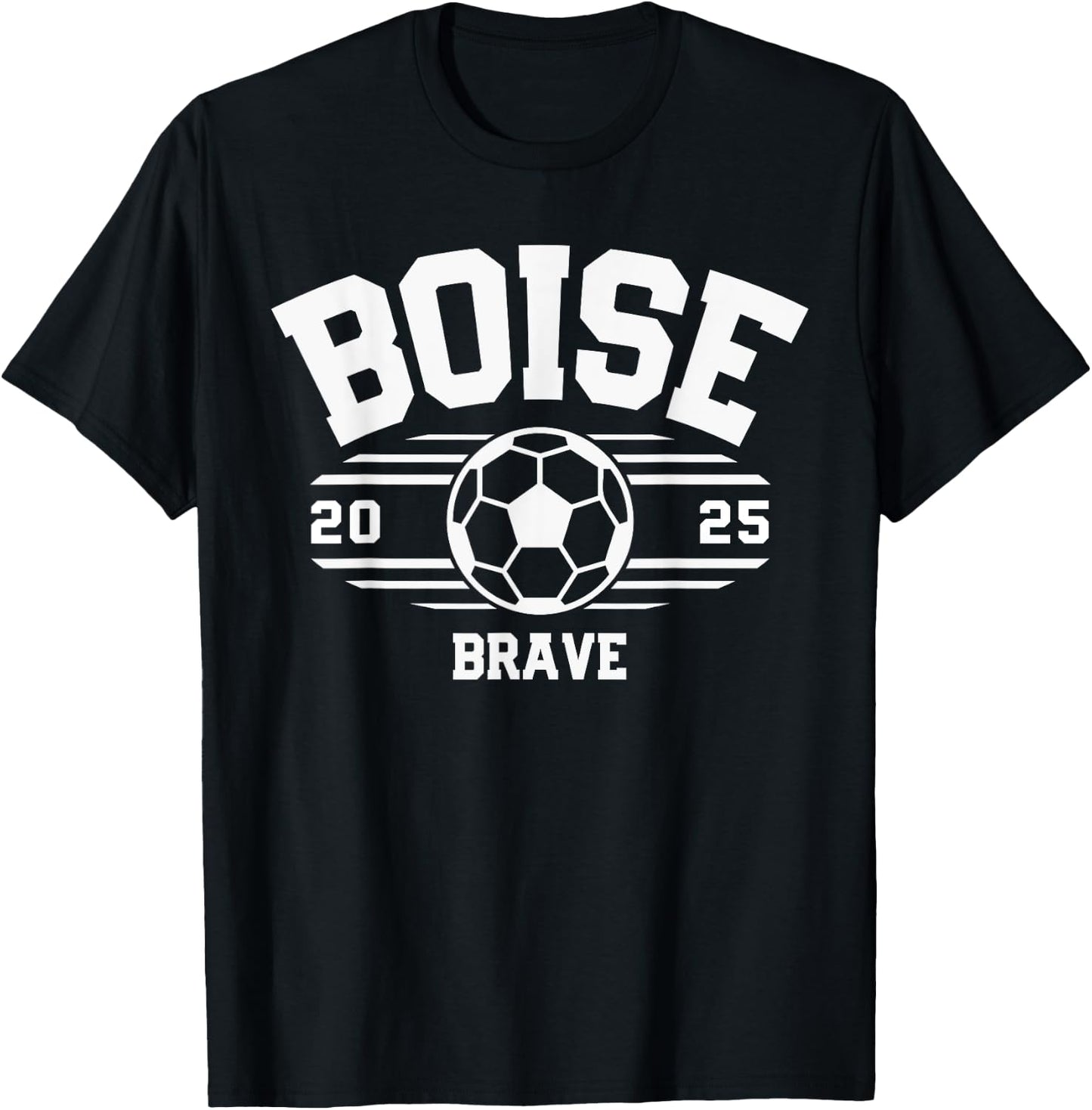 Boise Brave Soccer Ball 2025 T-Shirt - T-Shirt | Black