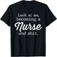 Nursing Student Gifts Women Girls Nurse Themed Graduation T-Shirt - T-Shirt | Black