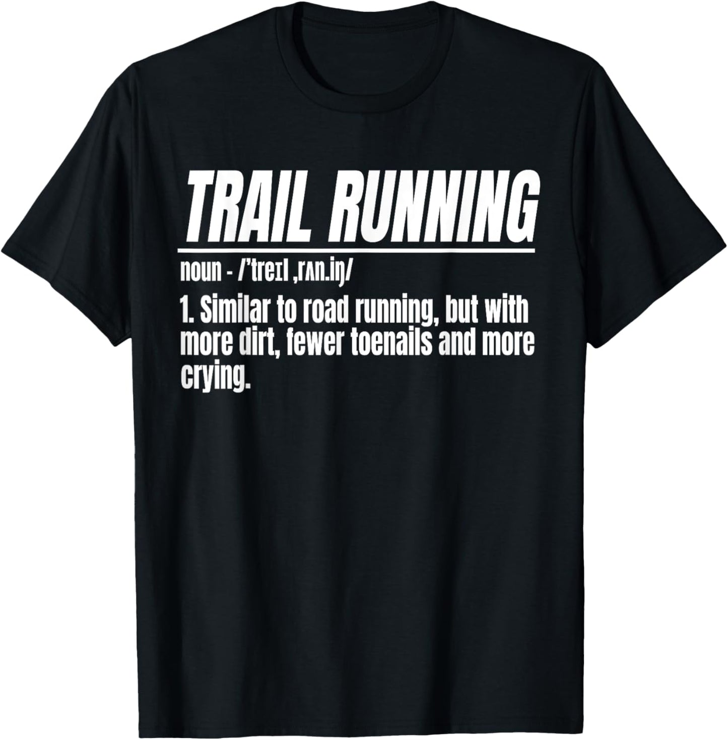 Trail Running Noun Ultra Runner Mountain Racer Sport T-Shirt - T-Shirt | Black