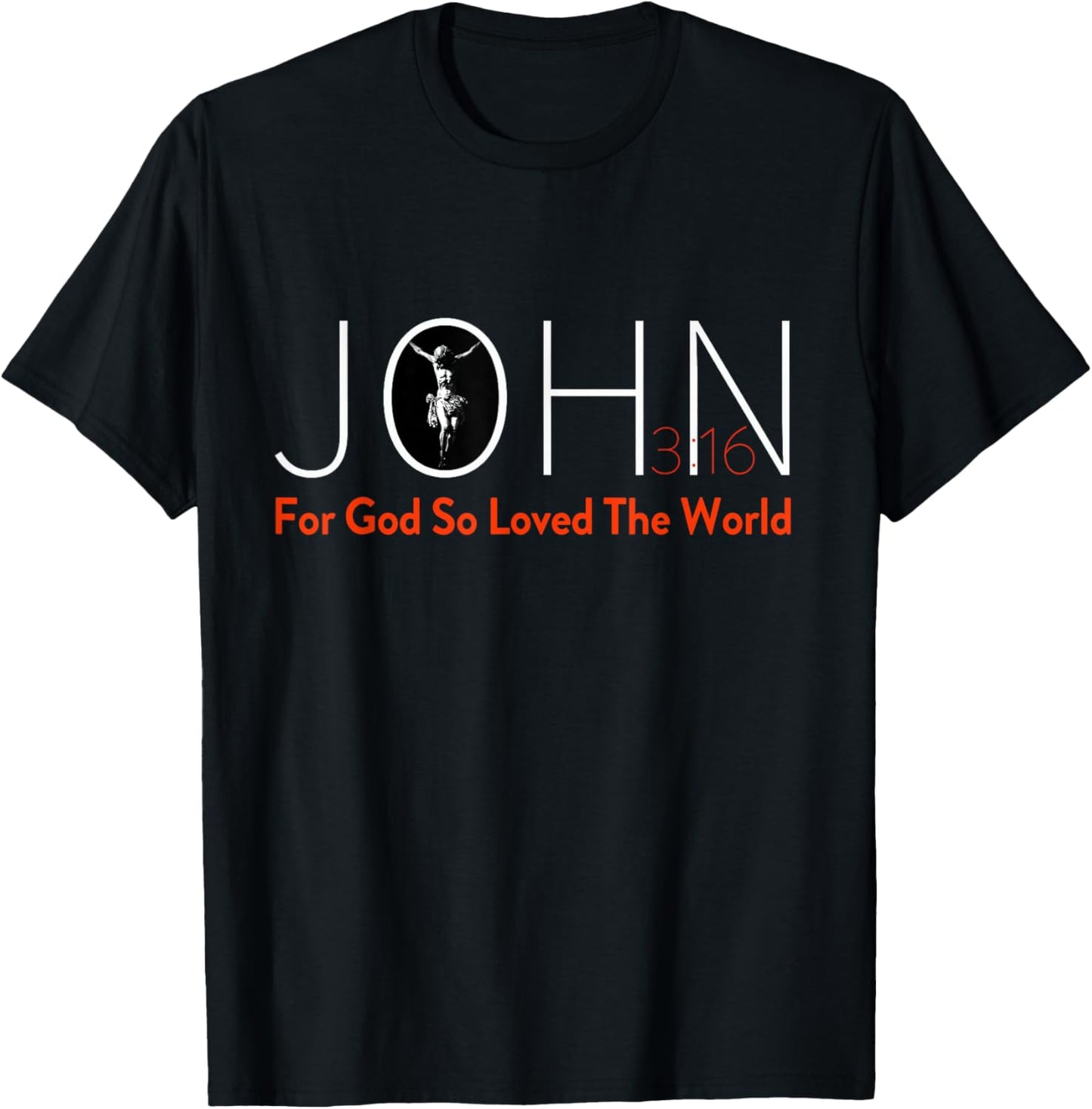 John 3:16 Christian T-Shirt - T-Shirt | Black