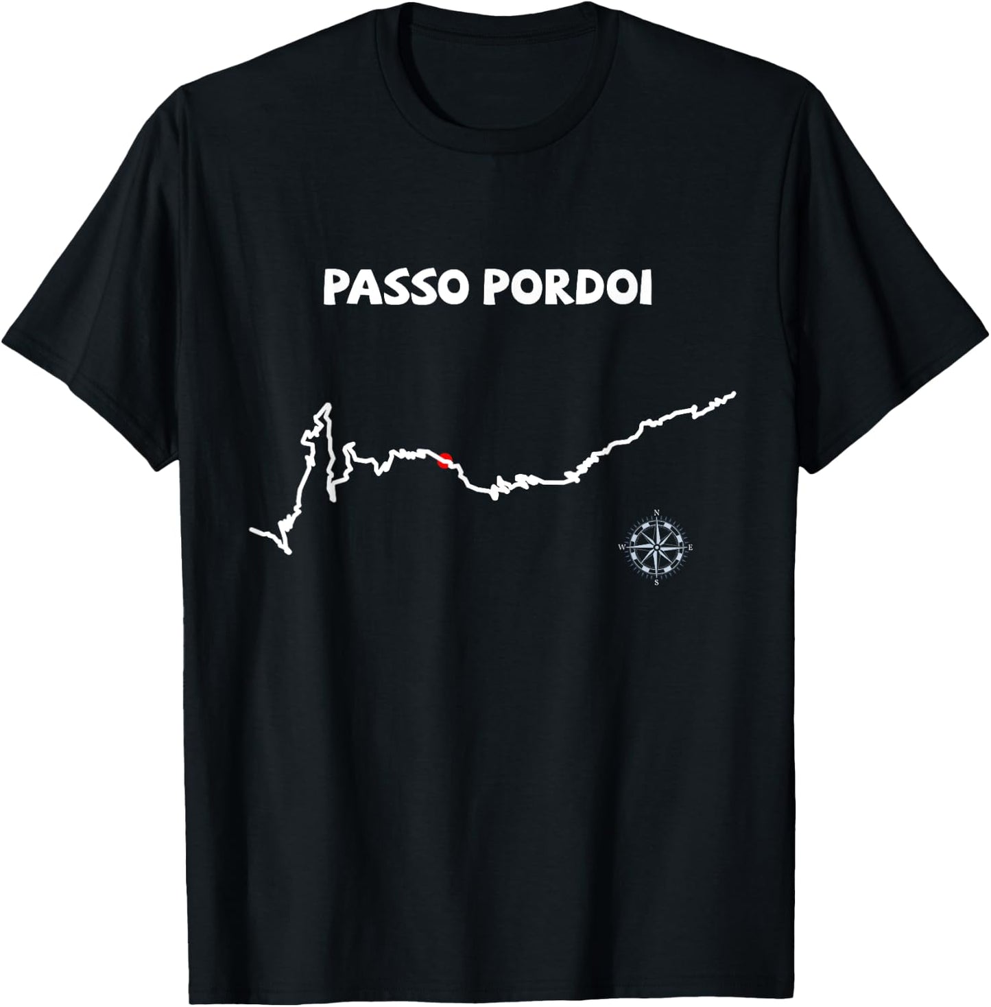 Passo Pordoi - Pordoijoch - Serpentines Italy Cycling T-Shirt - T-Shirt | Black