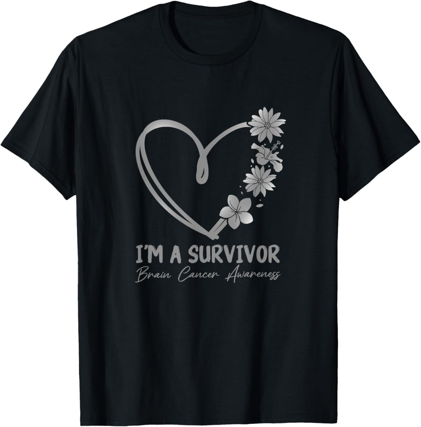 I'm a Survivor. Brain Cancer Awareness T-Shirt - T-Shirt | Black