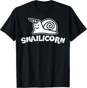 Snailicorn Snail Unicorn Lover Funny Kids Birthday T-Shirt - T-Shirt | Black
