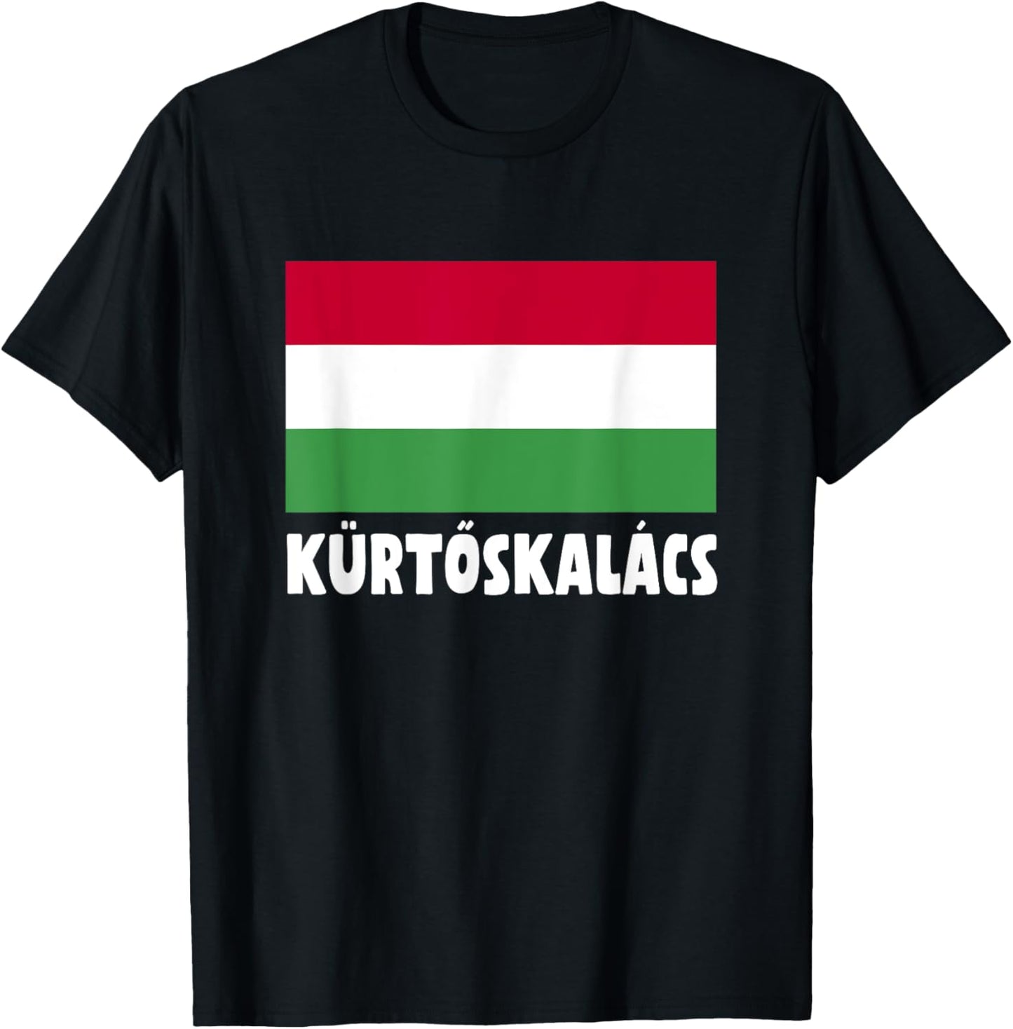 Kürtöskalacs Hungary Flag Apparel Sweet Spiral Pastry T-Shirt - T-Shirt | Black