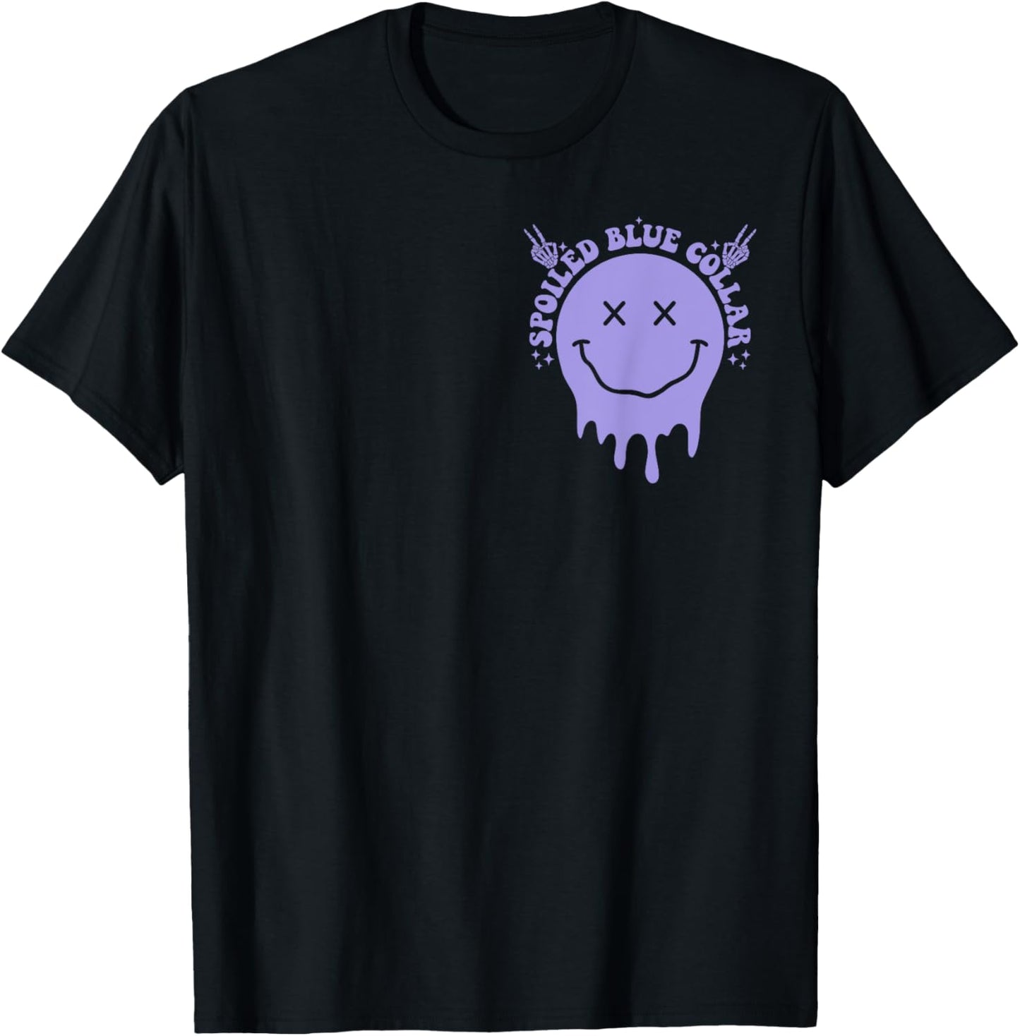 Spoiled By My Blue Collar Man (TWO SIDE) T-Shirt - T-Shirt | Black