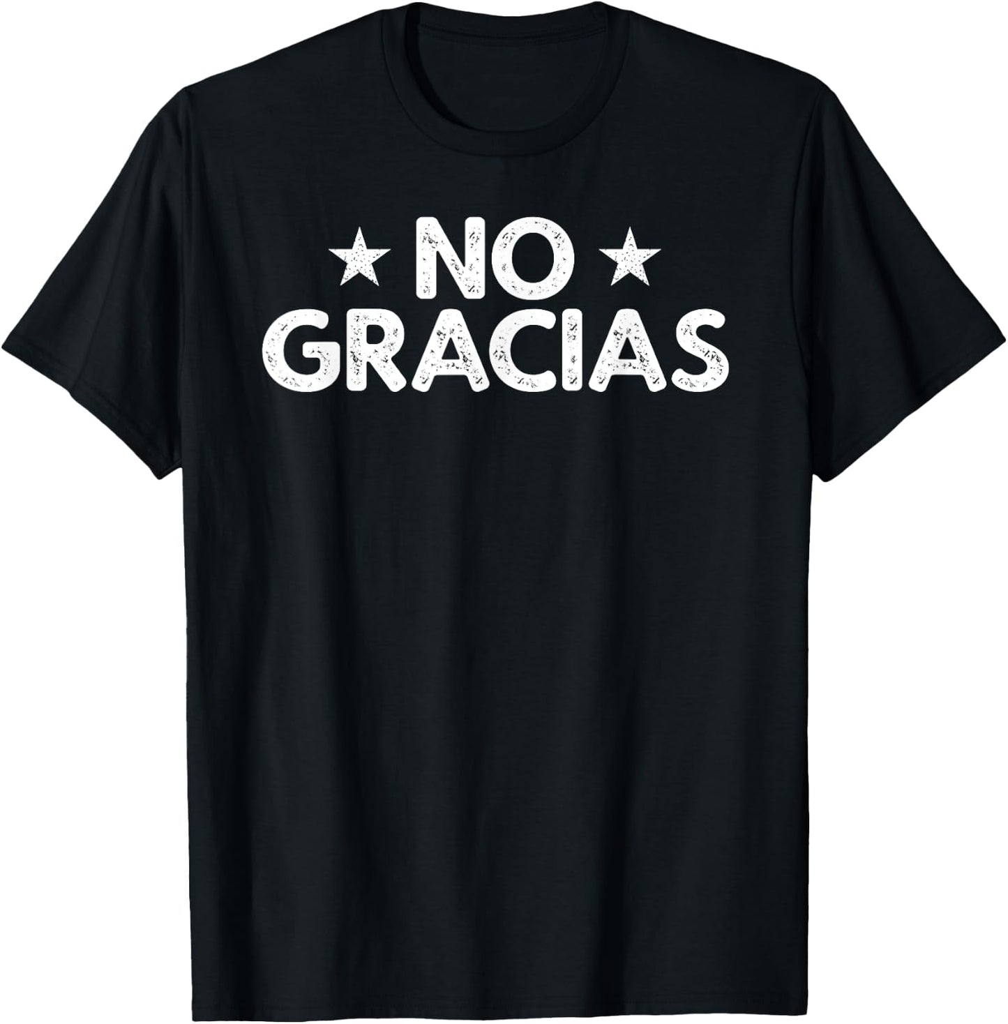 No Gracias Vintage Humor T-Shirt - T-Shirt | Black