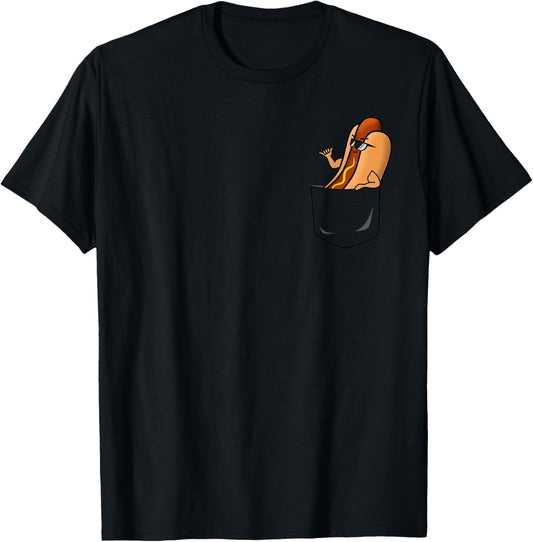 Awesome Funny Shaka Hot Dog in a Pocket Women T-Shirt - T-Shirt | Black