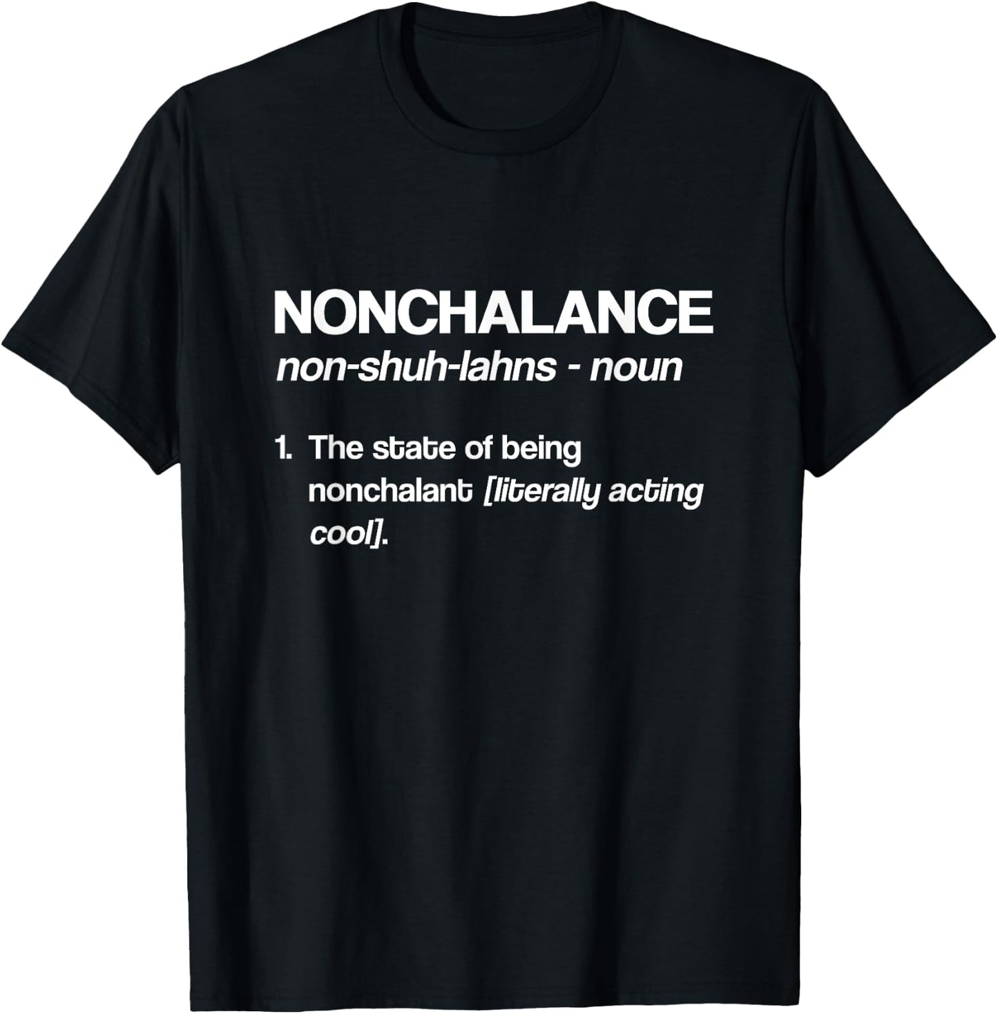Nonchalance Definition Gifts Nonchalant - Women's Black Small Short Sleeve T-Shirt - T-Shirt | Black