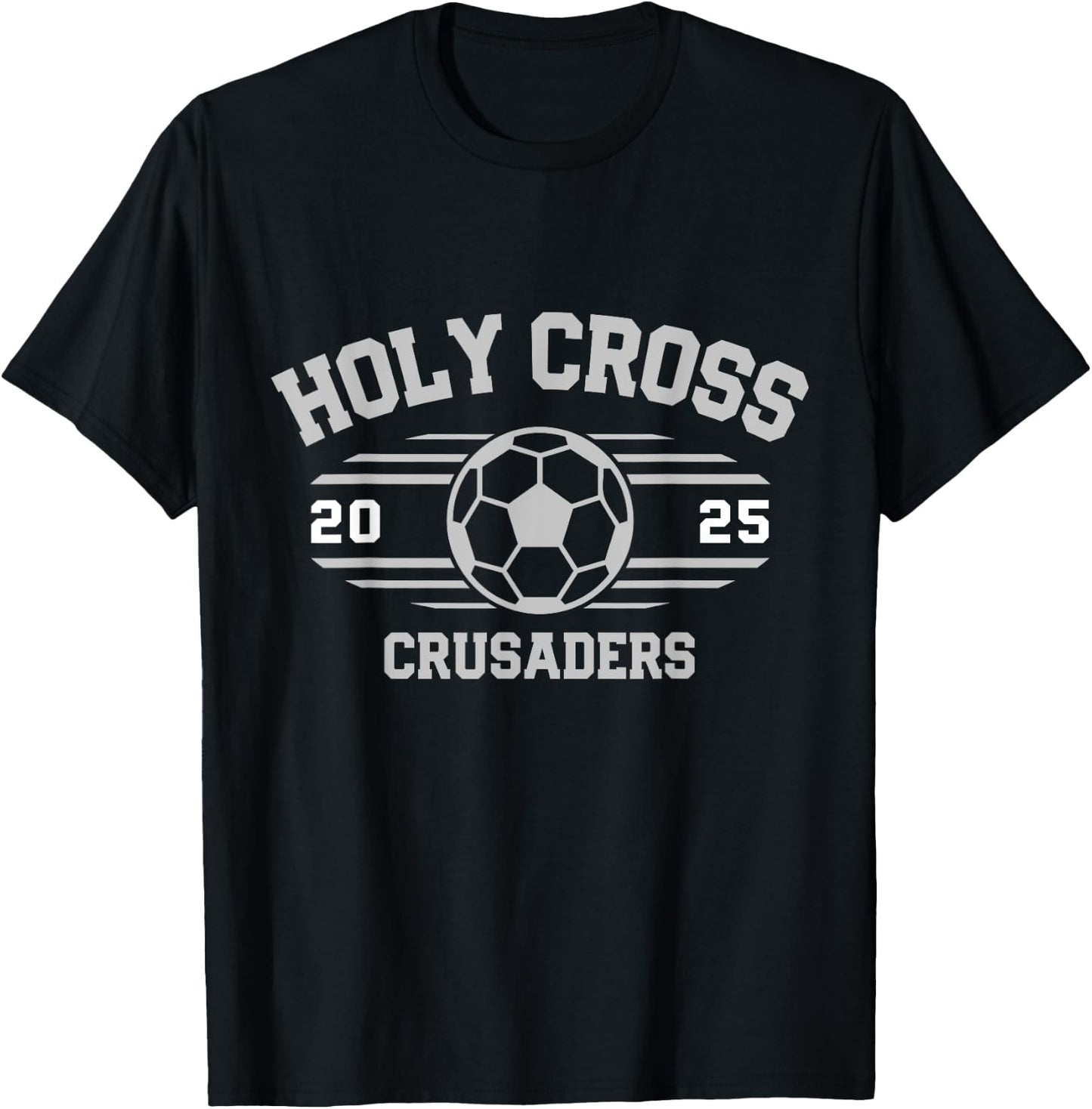Holy Cross Crusaders Soccer Ball 2025 T-Shirt - T-Shirt | Black