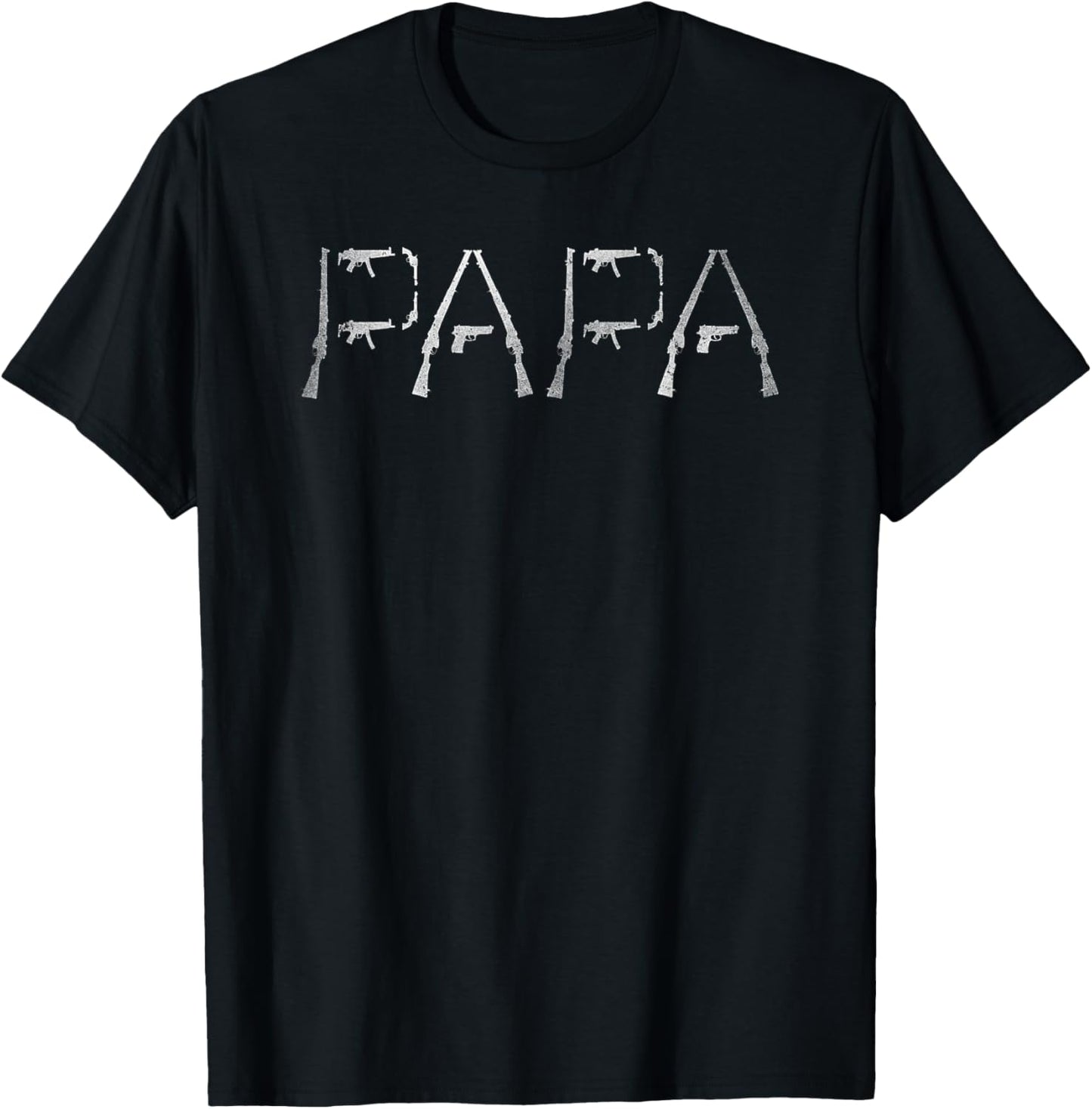 Gun Themed Father Day for Gun Owner Papa, Pa and Grandpa T-Shirt - T-Shirt | Black