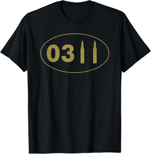 0311 Infantry Bullet Military Infantryman Grunt T-Shirt - T-Shirt | Black