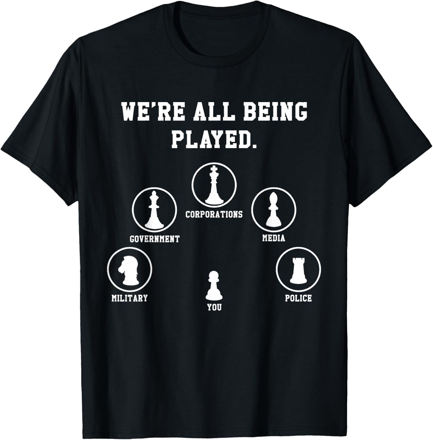 Chess Board Game Conspiracy Theory - Chess Game T-Shirt - T-Shirt | Black