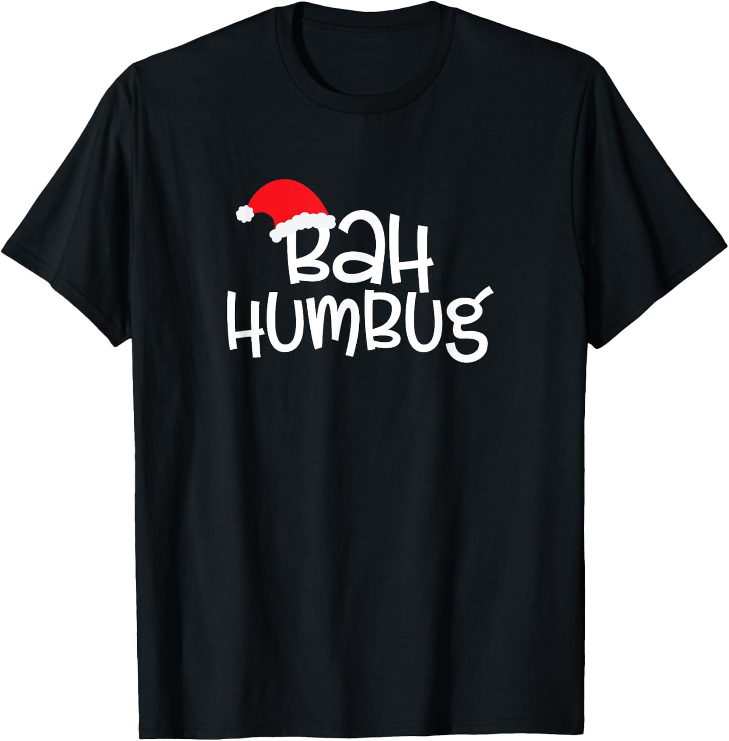 Bah Humbug Christmas Scrooge Black T-Shirt - T-Shirt | Black