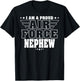 Proud Air Force Nephew Patriotic Pride Military Family Kids Men T-Shirt - T-Shirt | Black