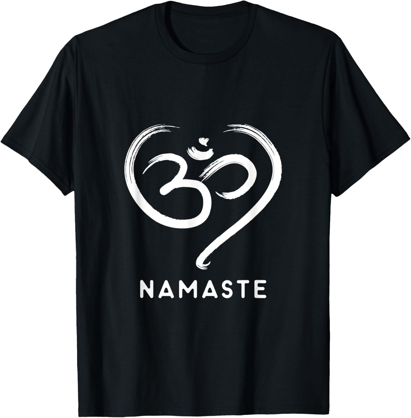 Aum Symbol Heart Namaste Om T-Shirt - T-Shirt | Black