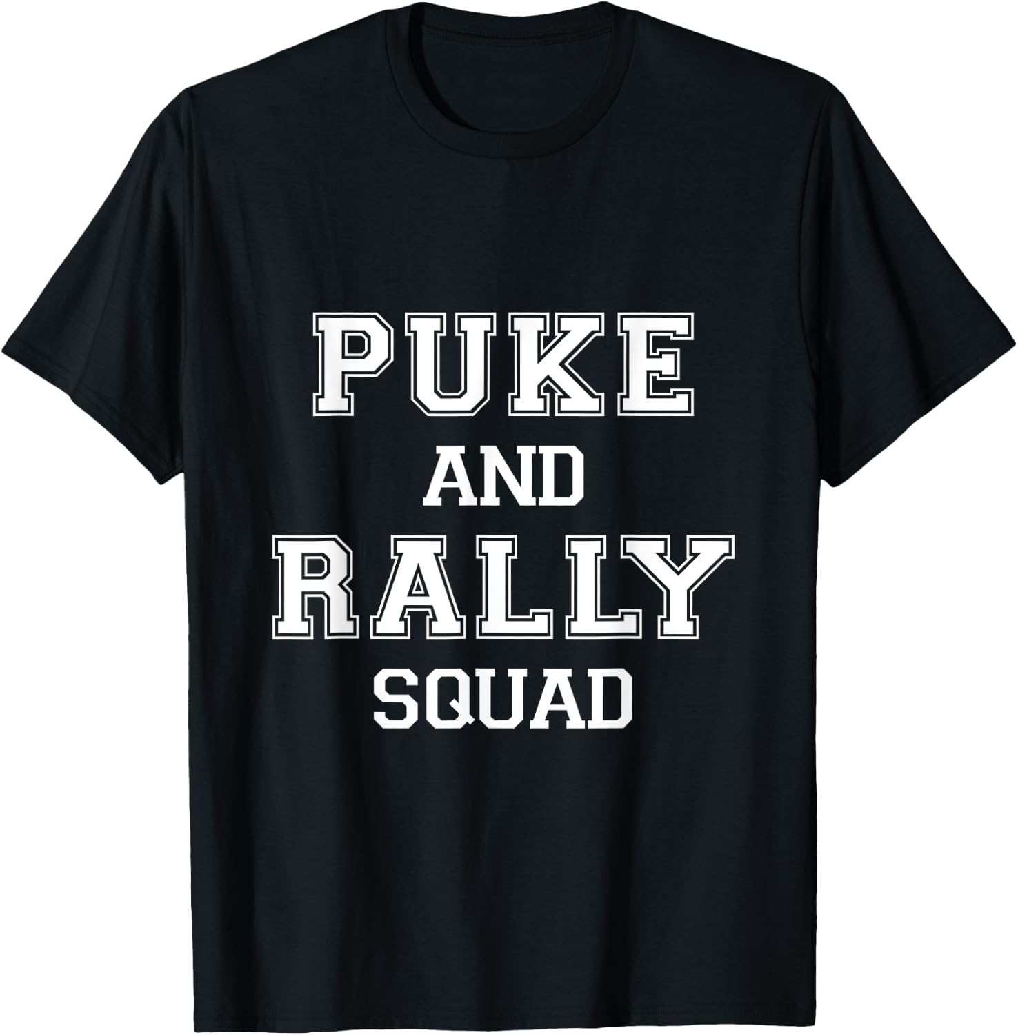 Puke And Rally Squad - Funny Floribama Shore Bachelorette T-Shirt - T-Shirt | Black