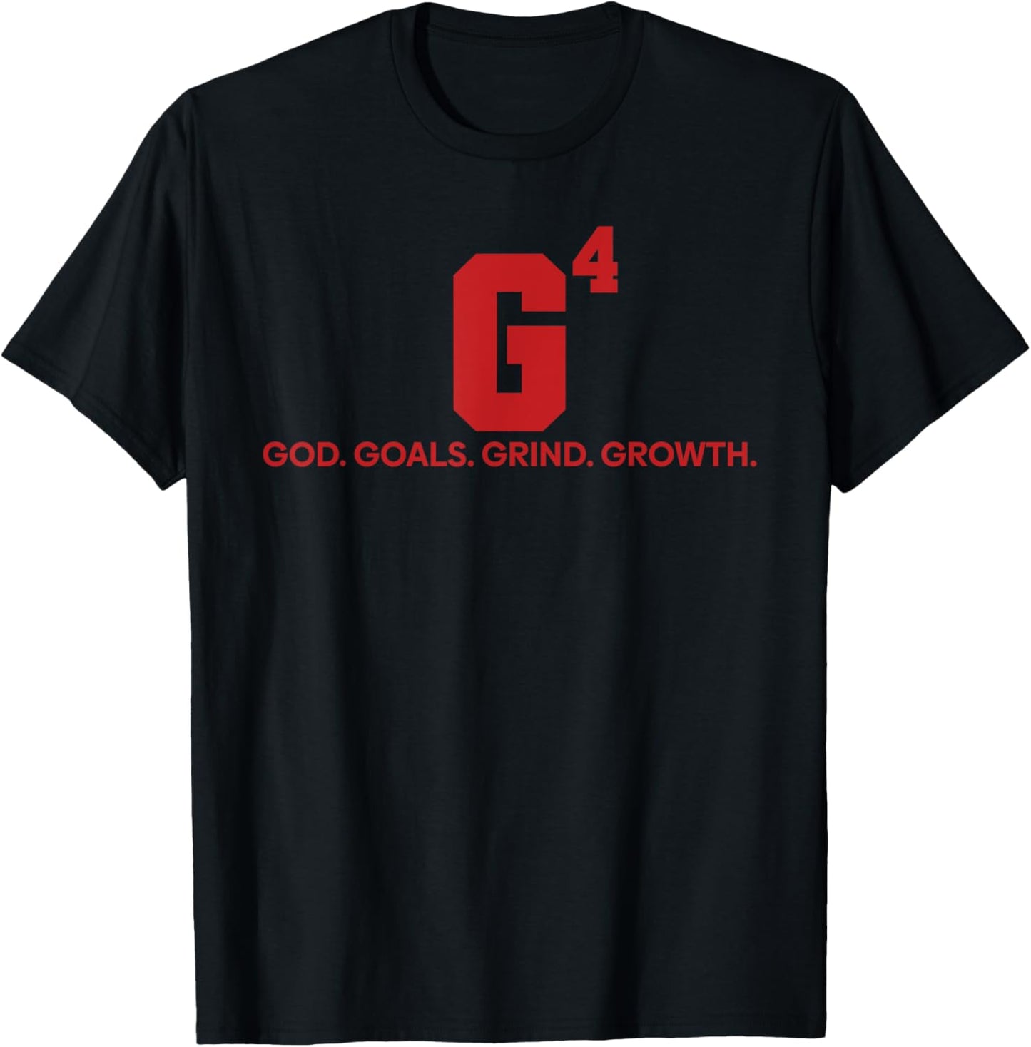 G4 God Goals Grind Growth Funny Christian T-Shirt - T-Shirt | Black