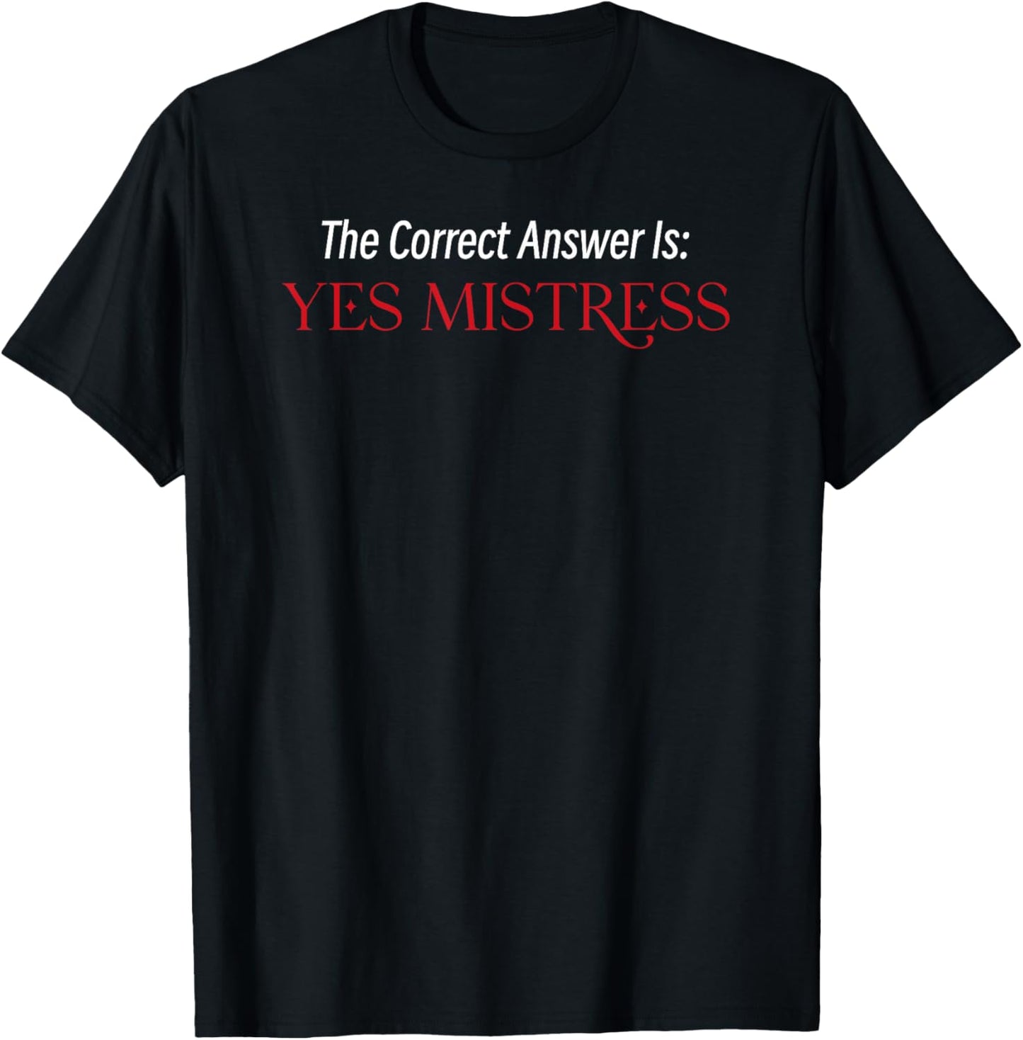 The Correct Answer Is Yes Mistress T-Shirt - T-Shirt | Black
