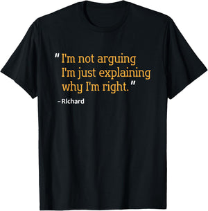 RICHARD Gift Quote Funny Birthday Personalized Name Idea T-Shirt - T-Shirt | Black