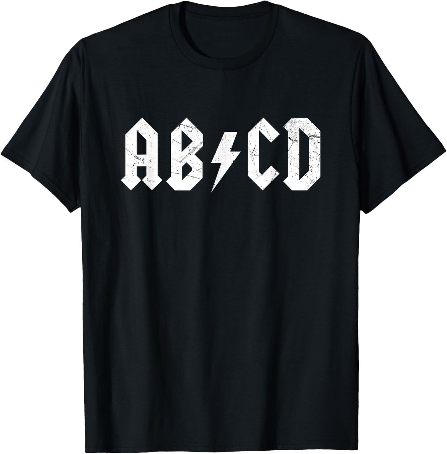 ABCD Rock and Roll Letters Children Alphabet Parody T-Shirt - T-Shirt | Black