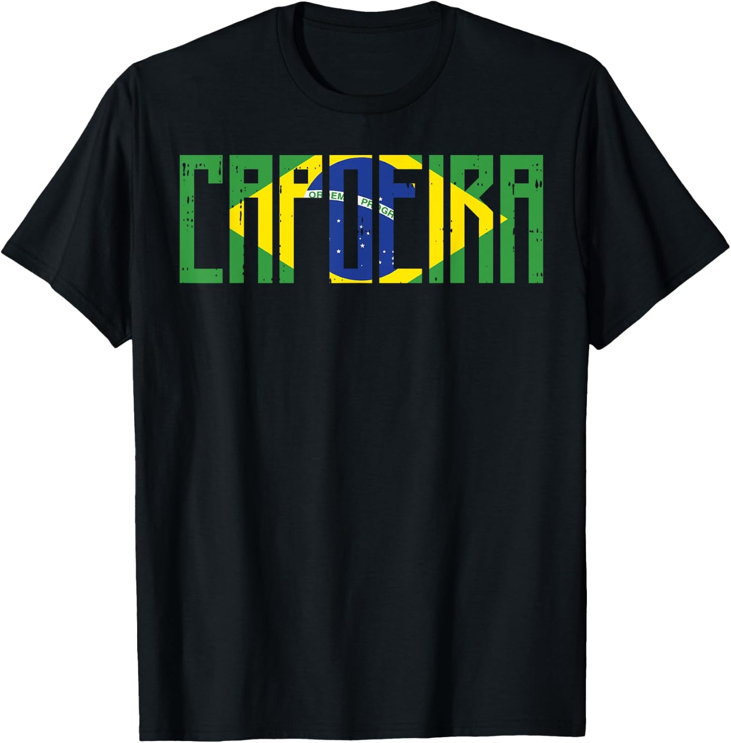 Capoeira Brazil Flag Vintage Dance Martial Arts Fighter Gift T-Shirt - T-Shirt | Black
