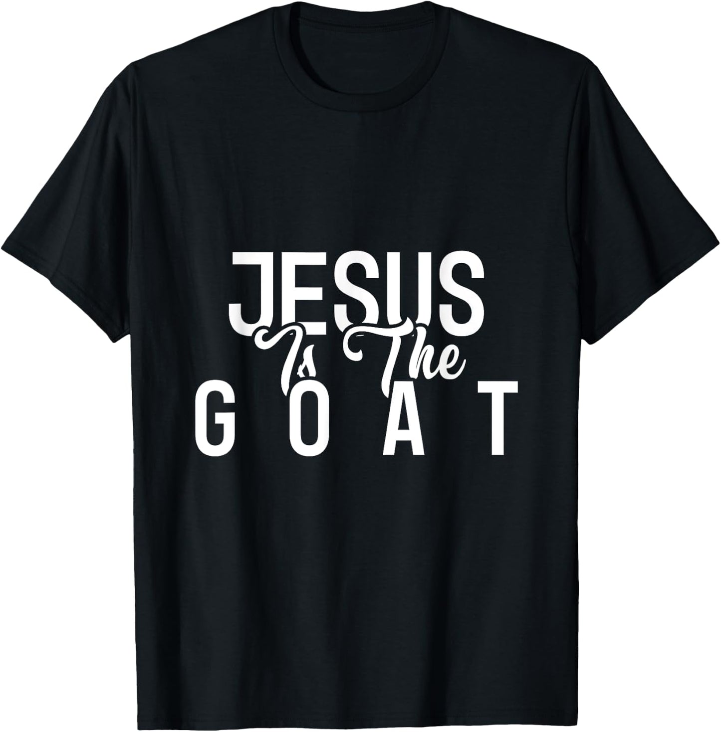 Jesus is the G.O.A.T - Jesus Shirts - Jump Shot Jesus T-Shirt - T-Shirt | Black