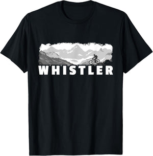 Whistler British Columbia Canada Mountain Biking MTB Cycling T-Shirt - T-Shirt | Black