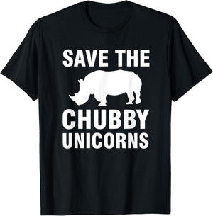 Save The Chubby Unicorns T-Shirt - T-Shirt | Black