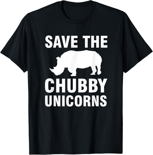 Save The Chubby Unicorns T-Shirt - T-Shirt | Black