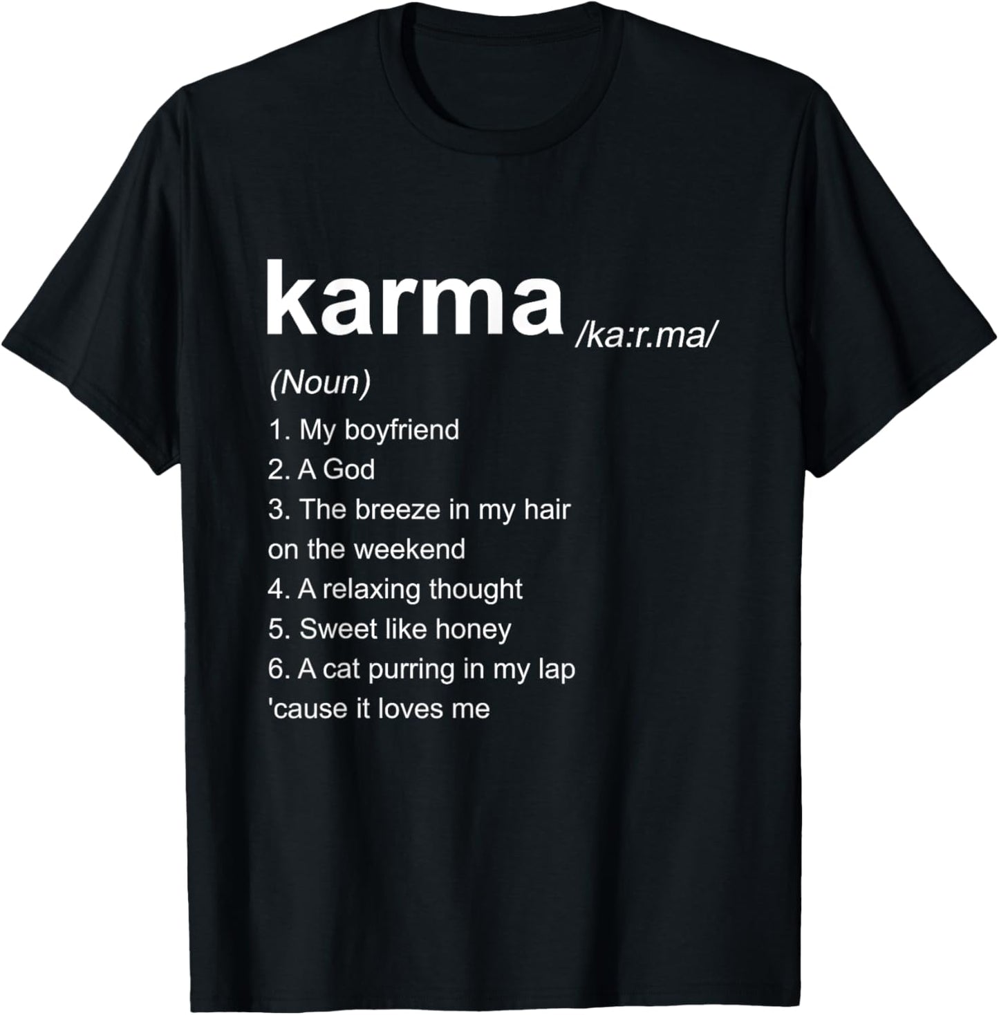 KARMA Definition Karma Vibe Quote T-Shirt - T-Shirt | Black