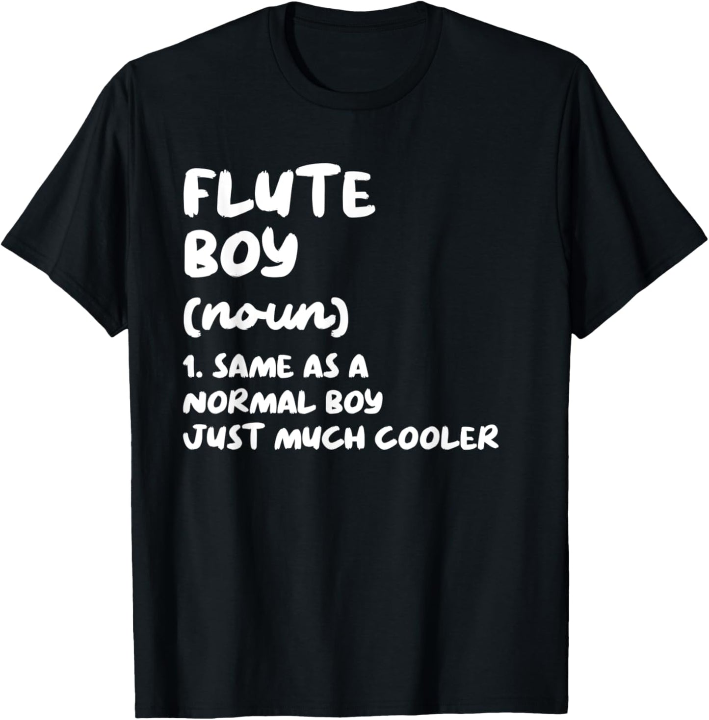 Flute Boy Definition Funny Musician T-Shirt - T-Shirt | Black