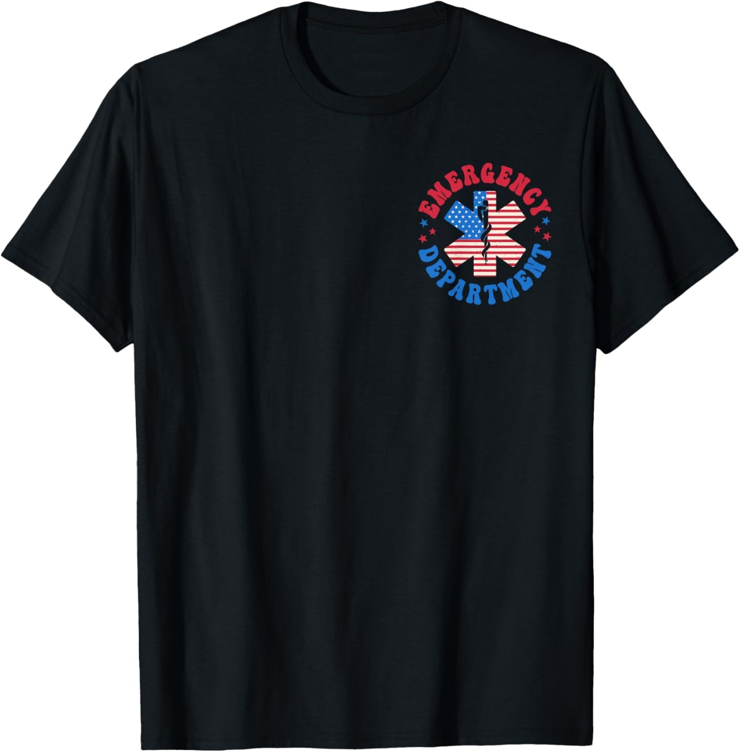 Emergency Department 4th of July USA Emergency Room Er Nurse T-Shirt - T-Shirt | Black