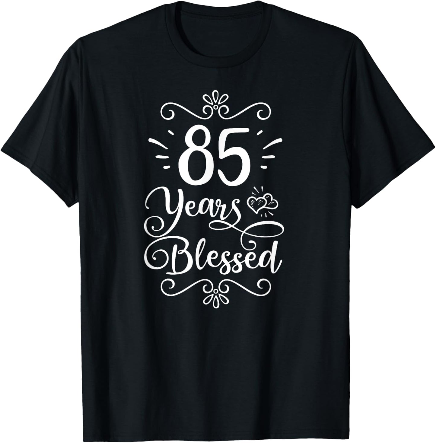 85th Birthday 85 Years Blessed Religious Jesus God Christian T-Shirt - T-Shirt | Black