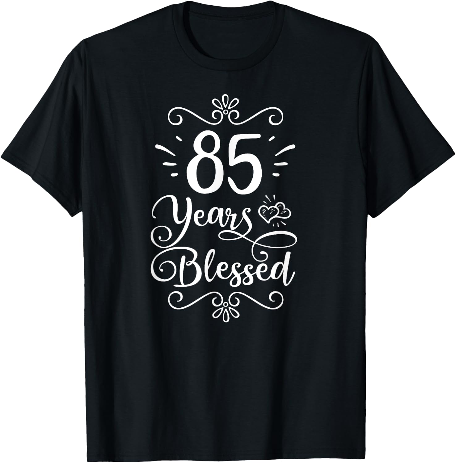 85th Birthday 85 Years Blessed Religious Jesus God Christian T-Shirt - T-Shirt | Black