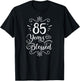 85th Birthday 85 Years Blessed Religious Jesus God Christian T-Shirt - T-Shirt | Black
