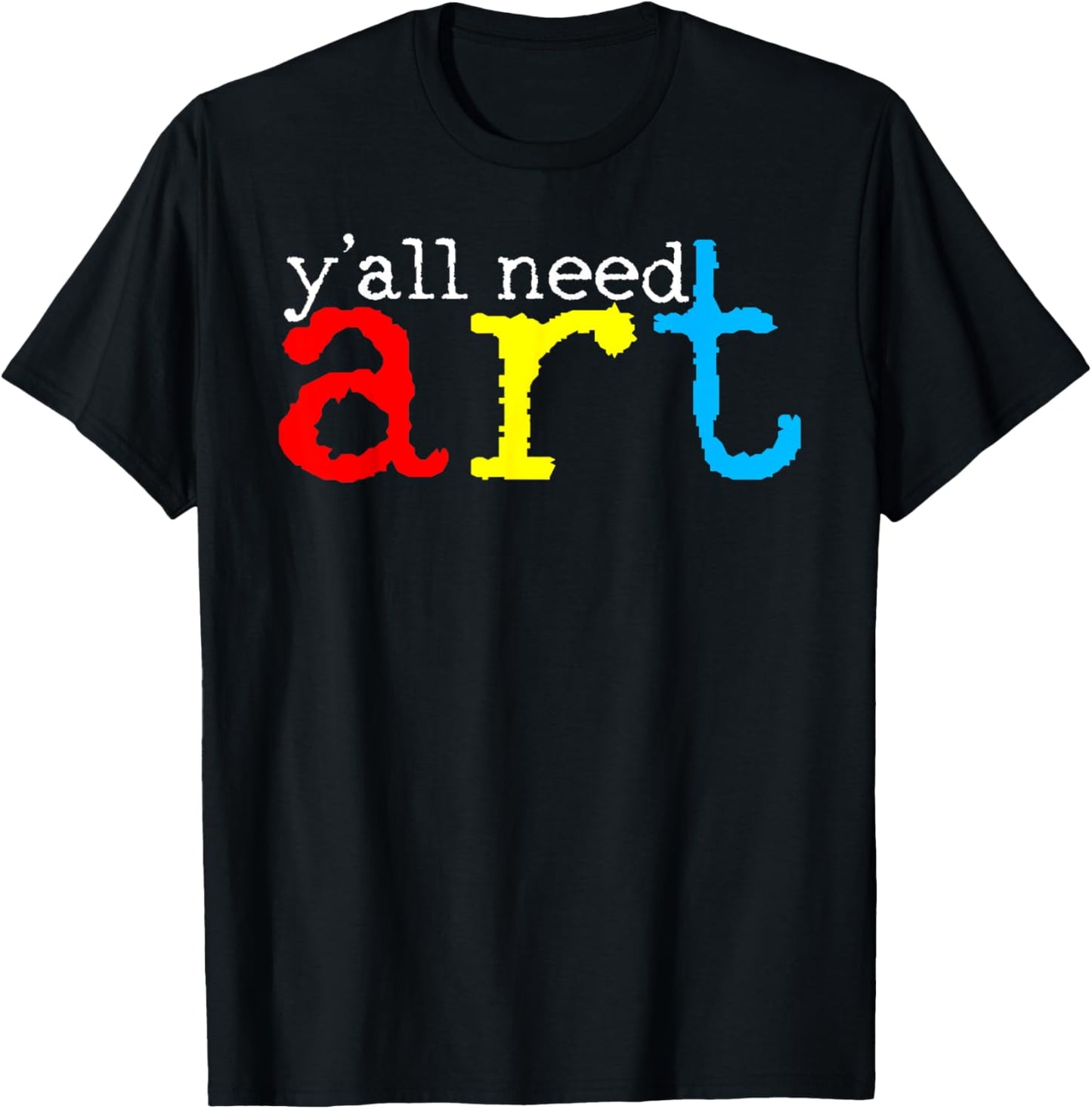Funny Yall Need Art Teacher Back To School Retro Teaching T-Shirt - T-Shirt | Black
