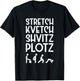 Stretch Kvetch Shvitz Plotz Jewish Exercise T-Shirt - T-Shirt | Black