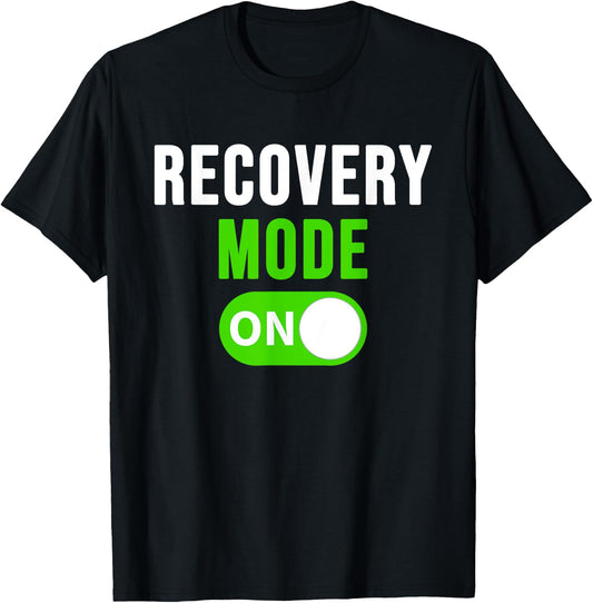 Recovery Mode On Get Well Gift Funny Injury T-Shirt - T-Shirt | Black