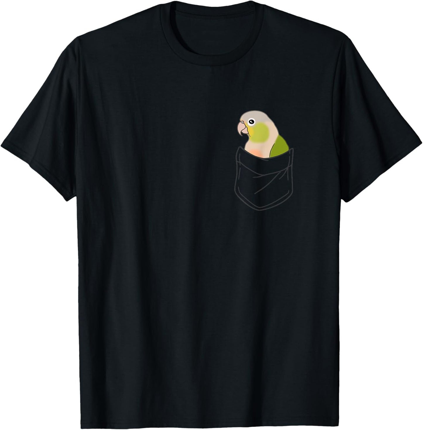 Pocket Pineapple Conure Cinnamon Parrot Cute Birb memes T-Shirt - T-Shirt | Black